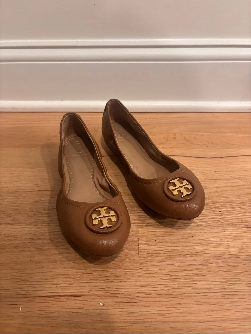 Tory Burch brown leather Ballet Flats size US 7